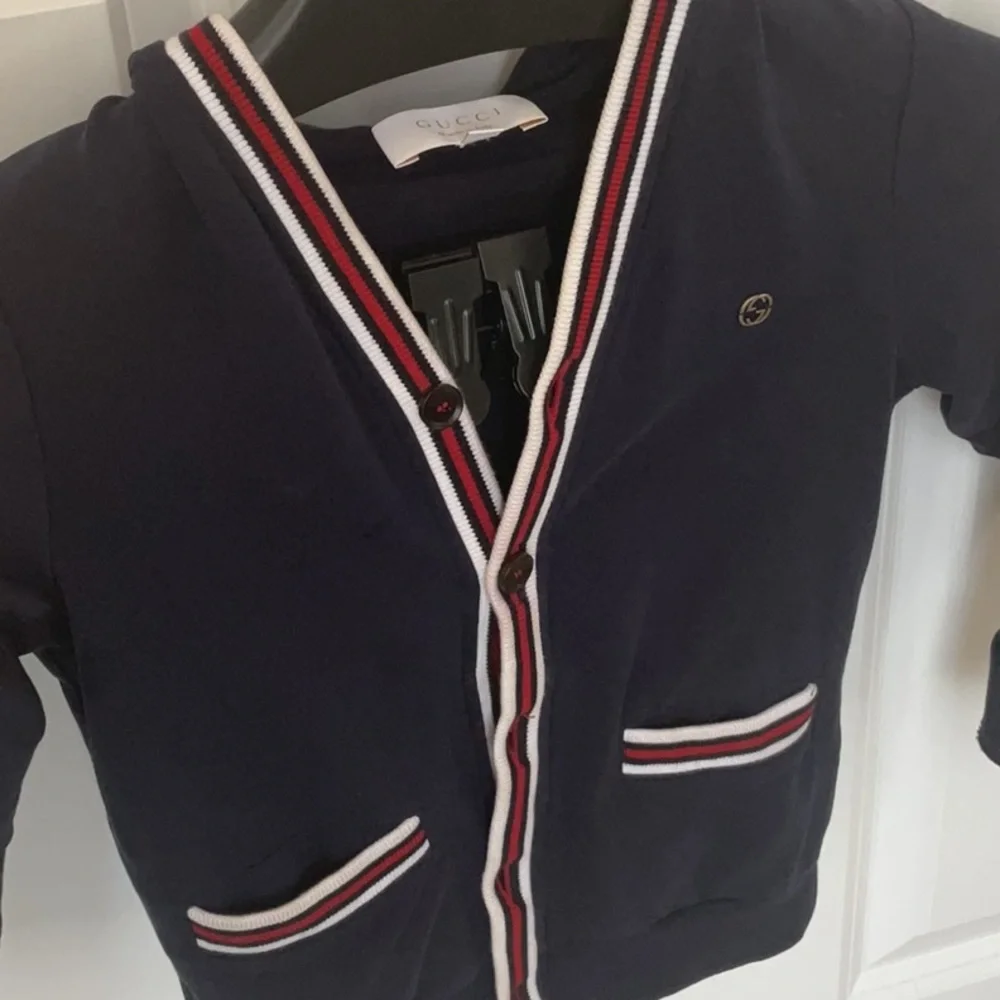 Gucci Navy Sweater with Red and White Accents - Picture 2 of 5